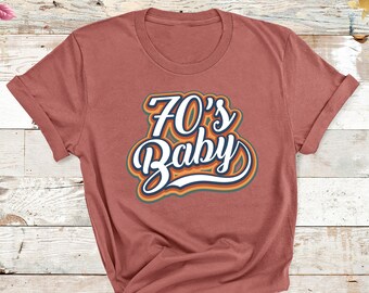 70s Baby Shirt, Retro 50th Birthday Shirts, Fathers Day Shirt, 1970s T Shirt, 50th Birthday Gift