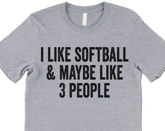 Funny Softball T Shirt Gift, Softball Life Shirt, Softball Mom Women's Shirt, Softball Player Gift Ideas, Love Soft ball Shirt