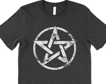 Pentagram T Shirt. Occult Wicca Witch Pagan Shirt.