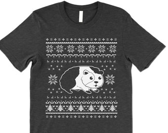 Guinea Pig Christmas Shirt. Guinea Pig Ugly Xmas T Shirts.