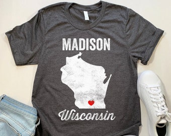 Madison Wisconsin Shirt. Cool Wisconsin T Shirt Gift.