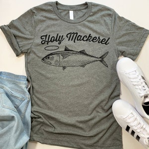 Holy Mackerel Shirt, Funny Catholic Shirt, Religious Humor TShirt, Fish Pun Shirt, Christian Gift Idea, Bible Verse Joke Tee, Faith Humor
