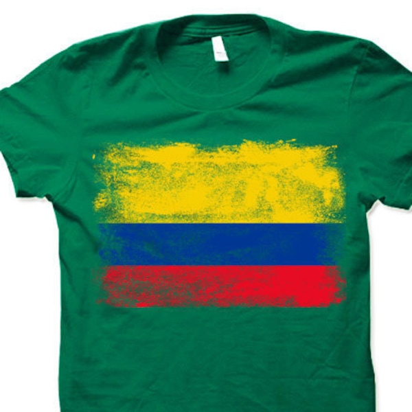 Colombia Retro Flag Shirt | Colombian Flag T-Shirt Gift