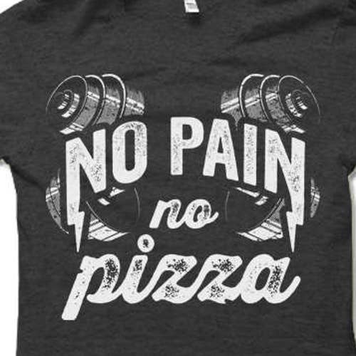 No Pain No Pizza Shirt. Funny Workout Shirts. Workout Clothes Etsy