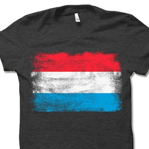 Luxembourg Flag Shirt, Luxembourg TShirt Gift, European Country Shirt, Travel Souvenir Tee, Luxembourg Pride Shirt, National Flag Top
