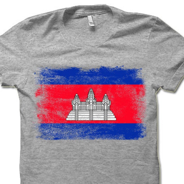 Cambodia Flag T Shirt | Cambodia Flag Gift