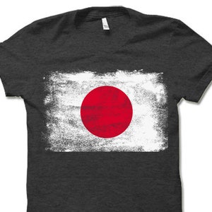 Japanese Flag T-shirt See Muscles Through Ripped T-shirt Japan 