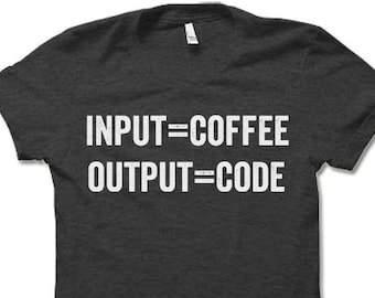 Funny Programmer T-shirt. Code and Coffee Shirt.