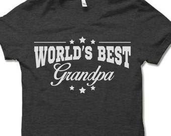 World's Best Grandpa T Shirt. Awesome Grandpa Gifts.