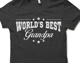 World's Best Grandpa T Shirt. Awesome Grandpa Gifts.