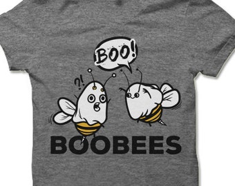 Halloween T-Shirt. Boobees Boo-Bees T Shirt. Funny Halloween Gift. Halloween Shirt for Men and Women.