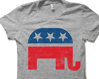 Republican Elephant T Shirt | Political T-shirt | Vintage Republican T-Shirt