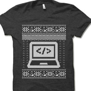 Coder Christmas T Shirt. Programmer Christmas Gift. Web Developer Shirt. HTML CSS PhP Python Shirt.