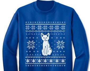 Sphynx Cat Christmas Sweater Sweatshirt. Sphynx Cat Ugly Xmas Sweater. Cat Owner Gift.