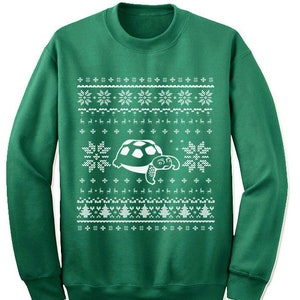 African Sulcata Tortoise Christmas Sweater Sweatshirt. African Spurred Tortoise Ugly Xmas Sweater.