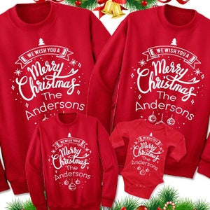 Custom Family Christmas Sweatshirt. Personalized Custom Sweater. Christmas Customizable Sweatshirt.