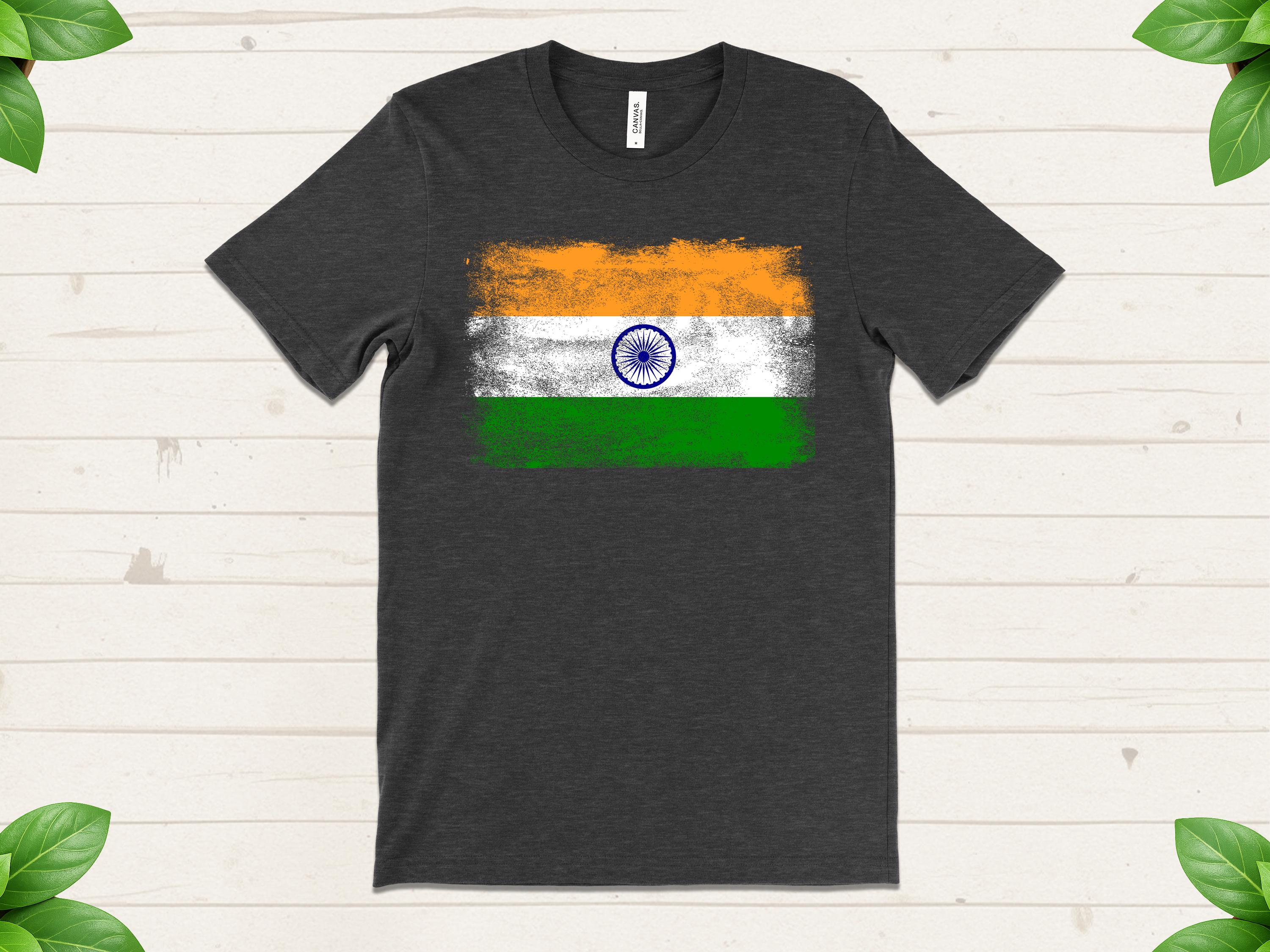 India Flag T-Shirt, Distressed Indian Pride Shirt, Unisex National Colors  Tee
