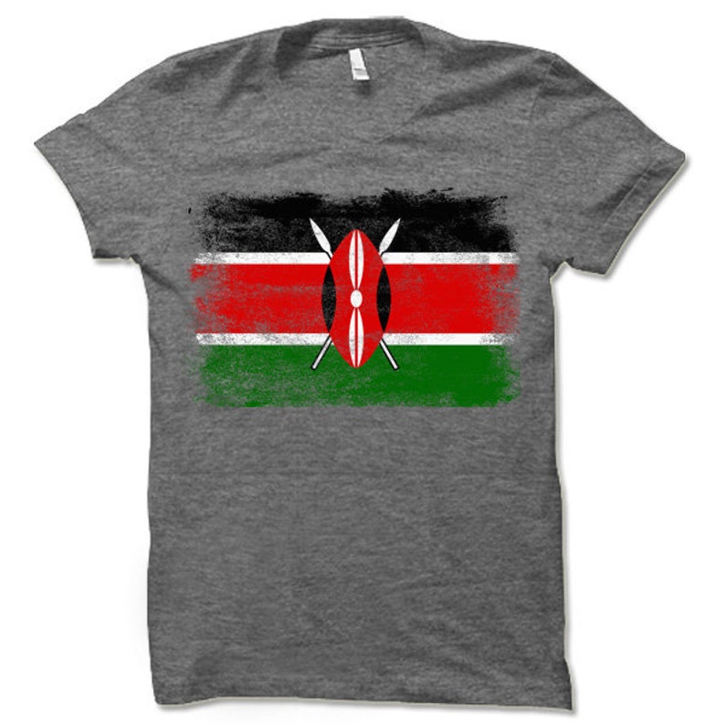 Kenya Flag Shirt Kenyan Flag Tshirt Gift Etsy