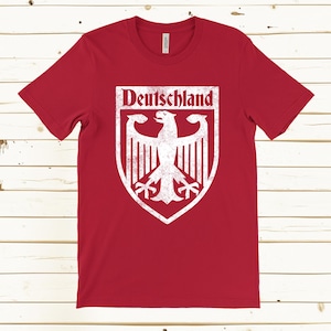 Deutschland Coat of Arms T Shirt, Germany T Shirt Gift, German Eagle Crest Shirt, Vintage Bundesadler Shirt, German Heritage Gift image 6