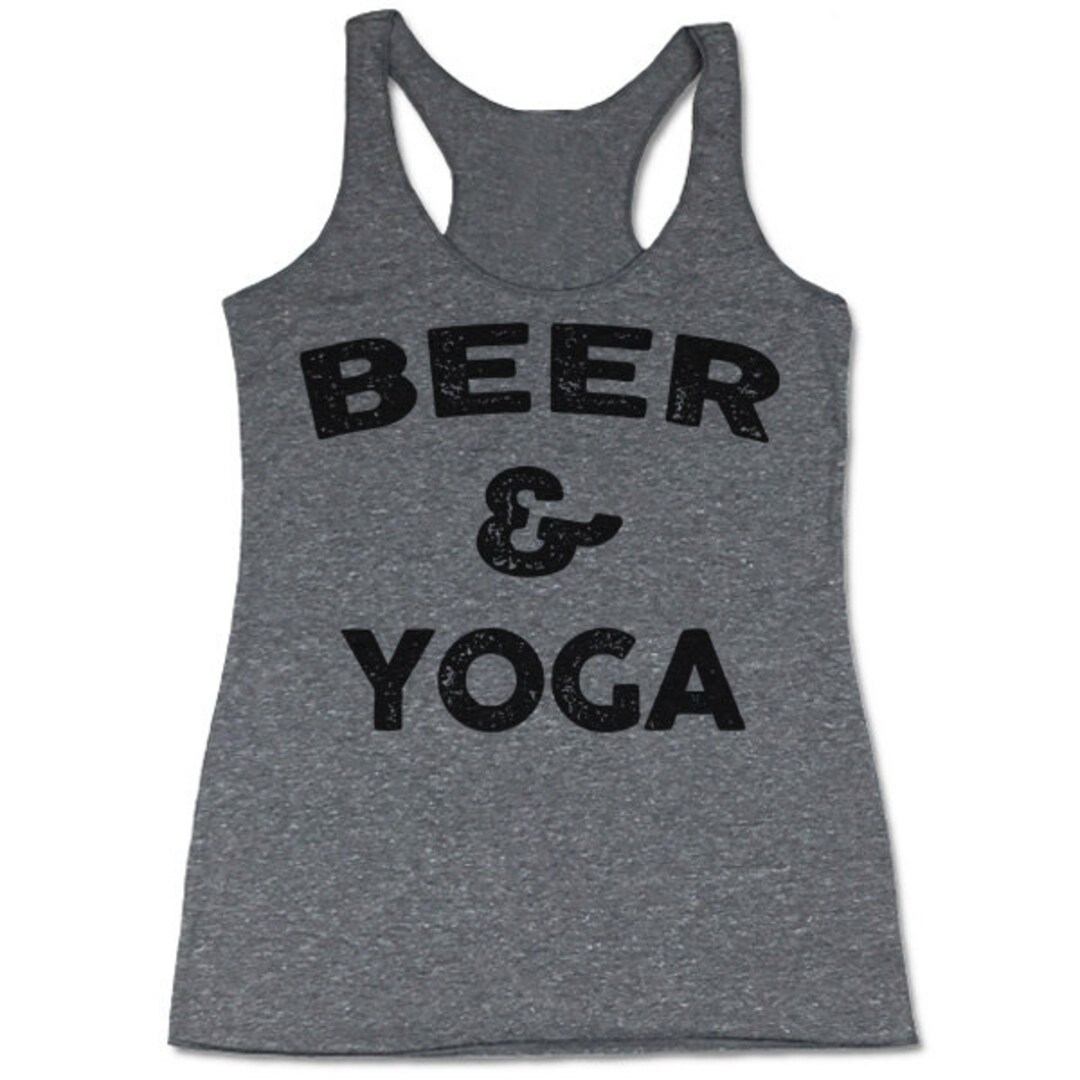 Beer & Yoga Tank Top. Fun Yoga Tops. Racerback Tanks for - Etsy