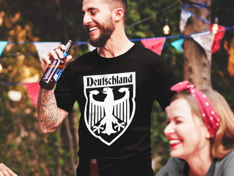 Deutschland Coat of Arms T Shirt, Germany T Shirt Gift, German Eagle Crest Shirt, Vintage Bundesadler Shirt, German Heritage Gift image 2