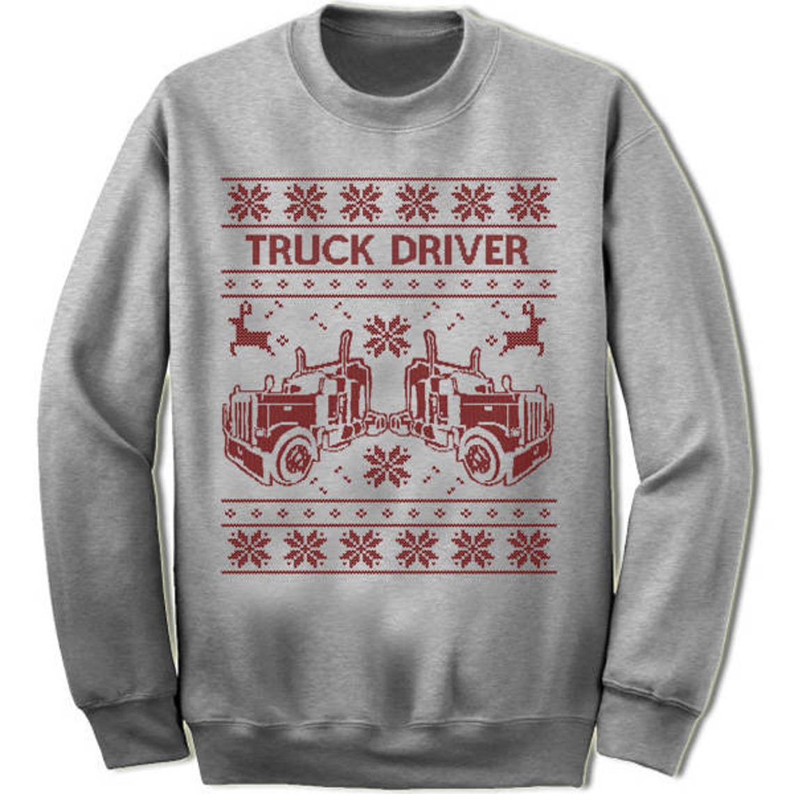 Sparkle Sisters Christmas Truck Sweatshirt- Grey
