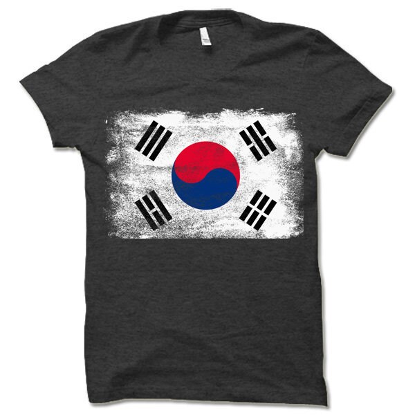 South Korea Flag Shirt South Korean Flag TShirt Gift Etsy