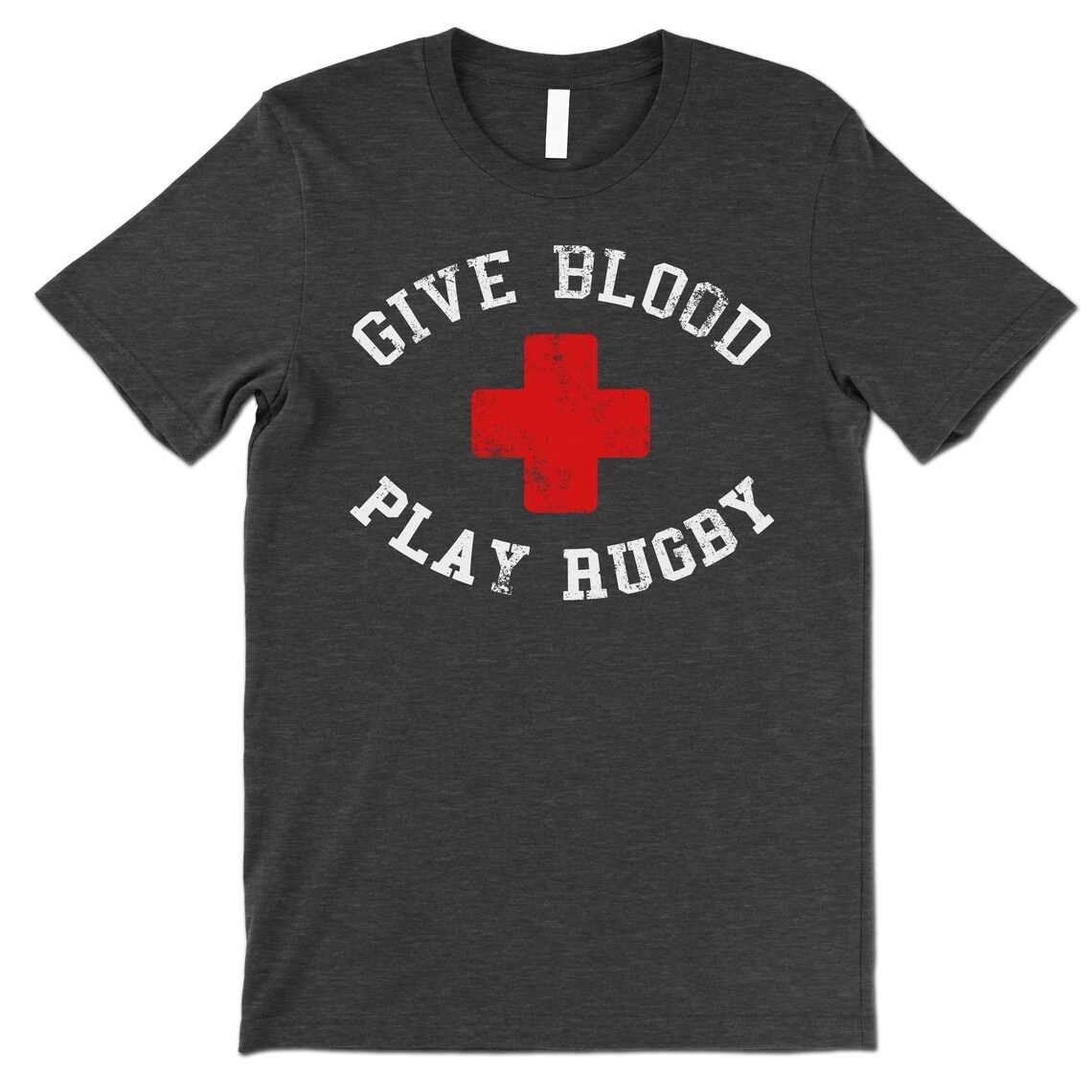Maglietta Give Blood Play Rugby - Divertente, Unisex, 100% Cotone, Per Appassionati Rugby