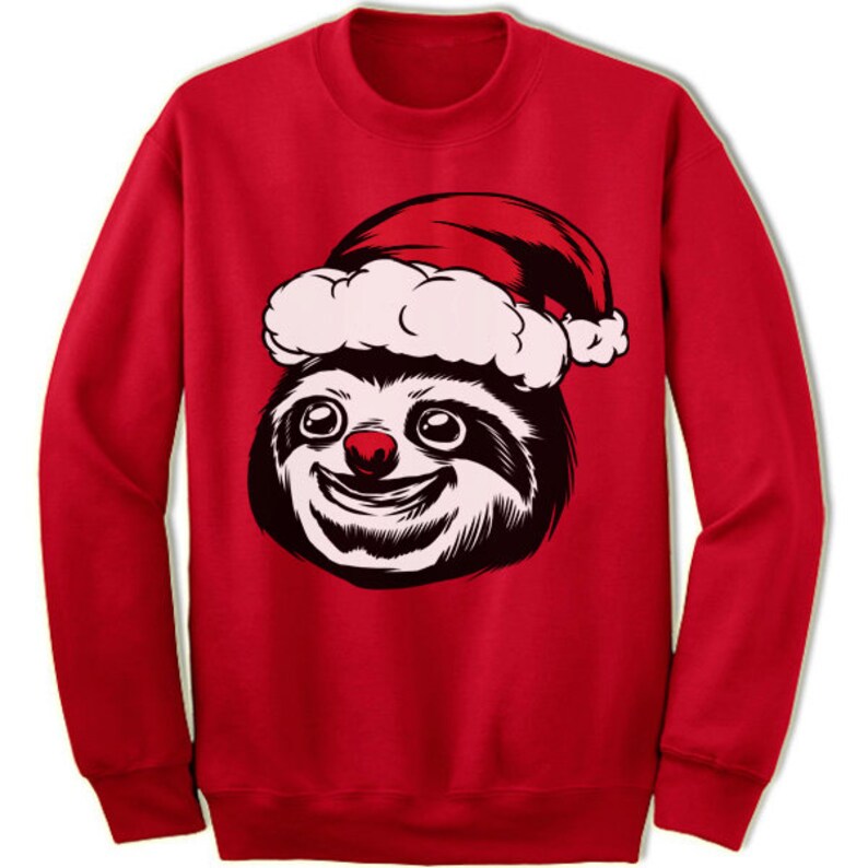 Sloth Christmas Sweater Sweatshirt. Funny Sloth Christmas Etsy