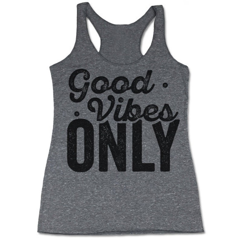 Good Vibes Only Tank. Fun Yoga Tops. Racerback Tanks for - Etsy