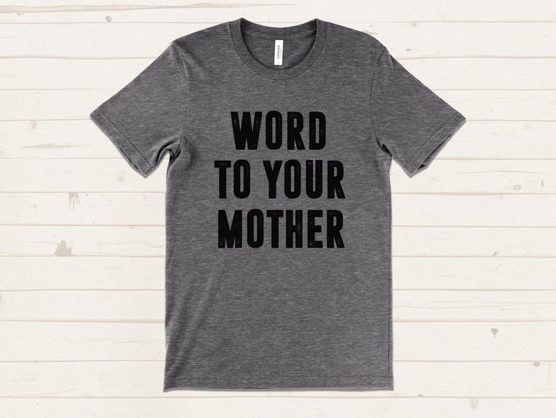 Camiseta "Palabras para tu madre", divertida camiseta retro, regalo genial para mamá, camiseta retro de los 90, camiseta gráfica de estilo vintage imagen 1
