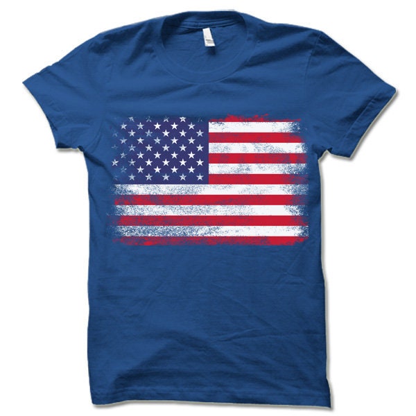 American Flag Shirt Patriotic Shirts Distressed American - Etsy