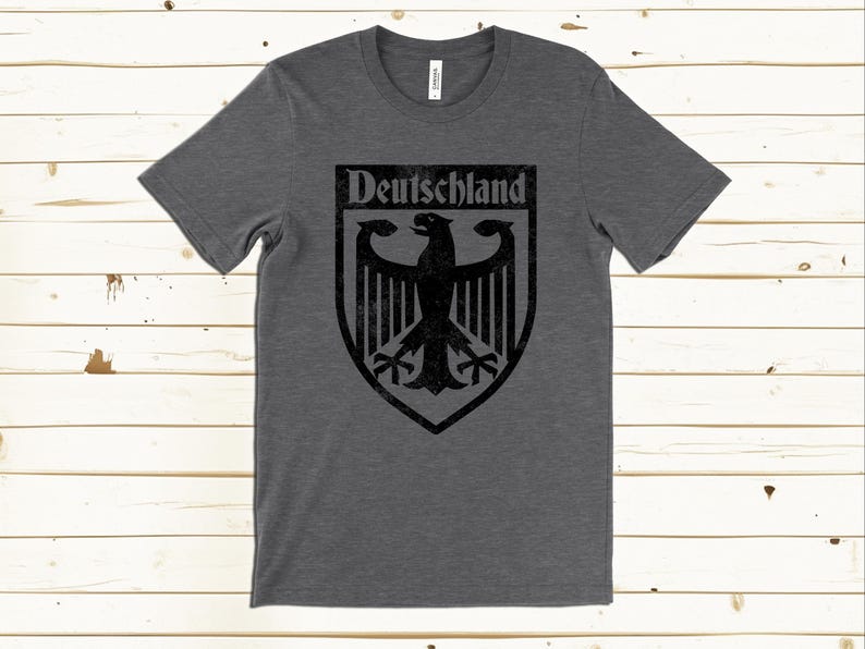 Deutschland Coat of Arms T Shirt, Germany T Shirt Gift, German Eagle Crest Shirt, Vintage Bundesadler Shirt, German Heritage Gift image 3