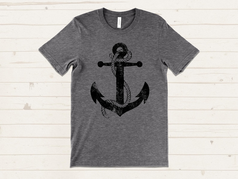 Nautical anchor t-shirt for ocean and sailing lovers