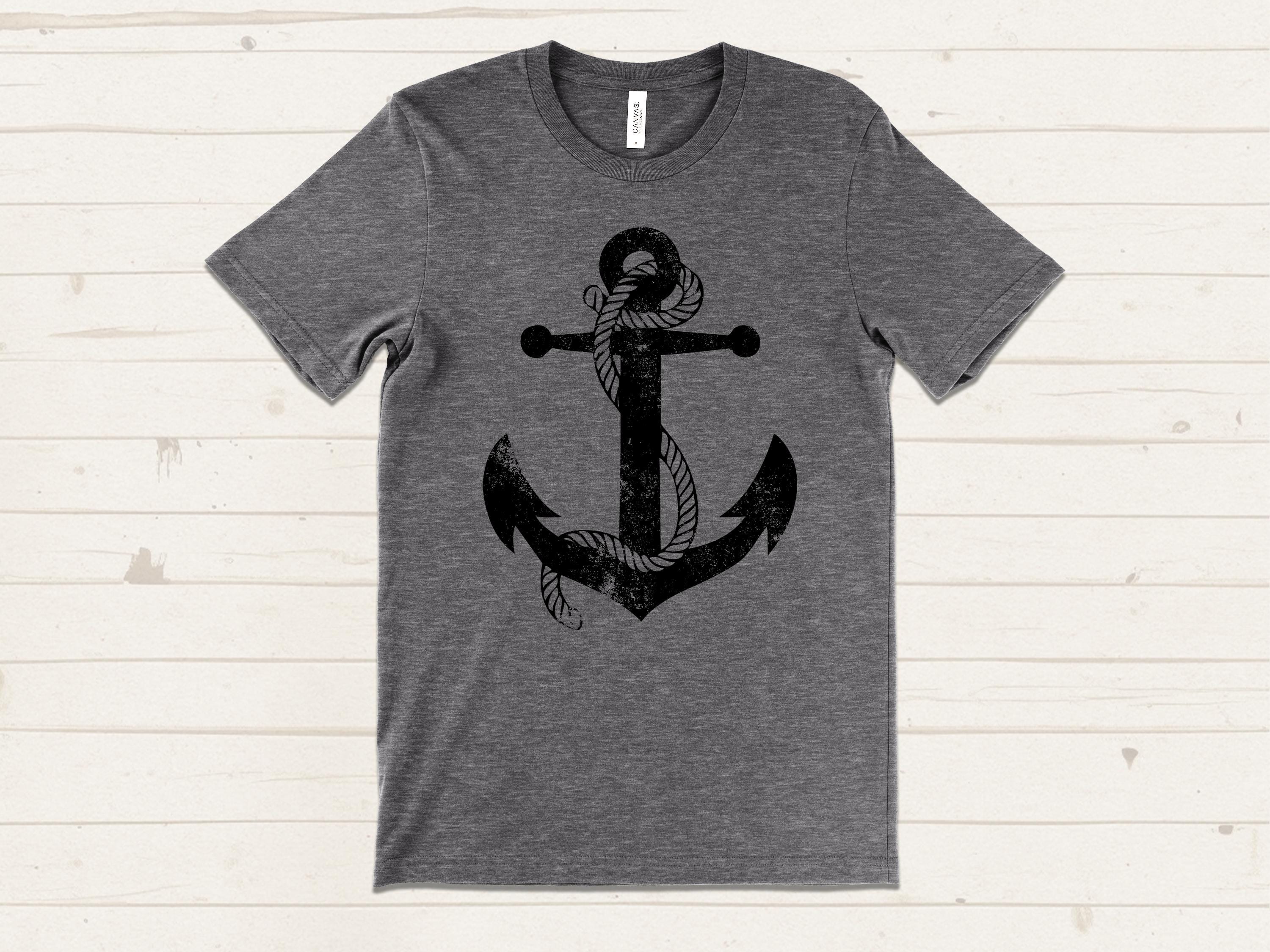 Anchor Shirt, Nautical Shirt for Men and Women, Anchor Graphic Tee, Maritime Themed Shirt, Sea Lover Gift, Coastal Style Shirt