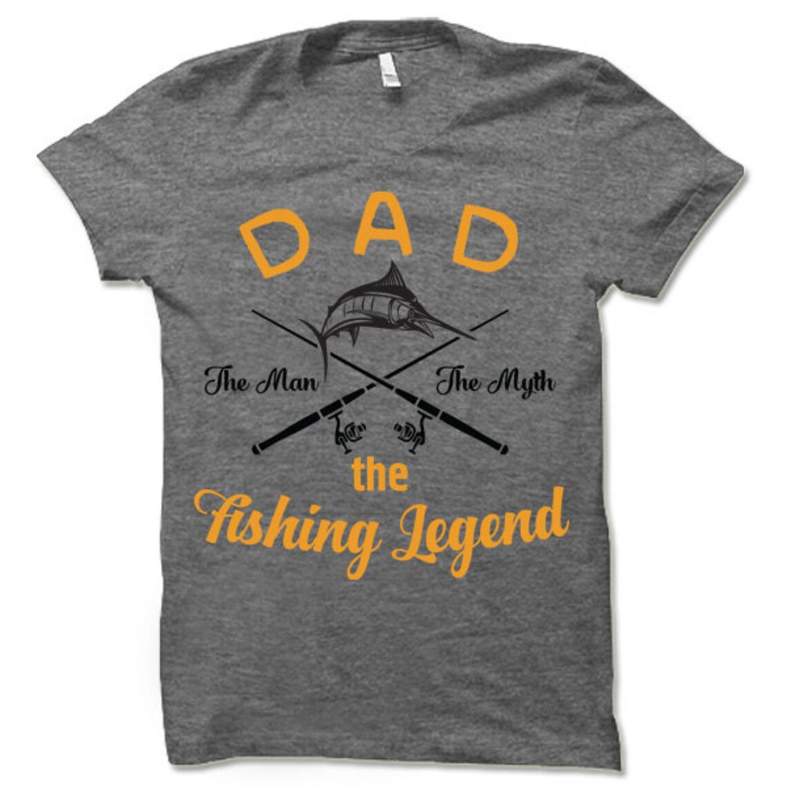 Lustiges "DAD FISHING LEGEND" T-Shirt – Produktbild-Vorschau 3