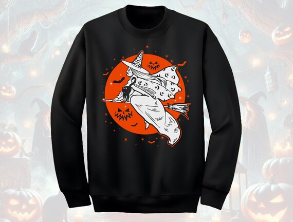 Womens Halloween Sweatshirt, Witch Sweater, The Witches Moon Halloween Sweatshirt, Fun Halloween Gift Idea for Women, Womens Witch Shirt