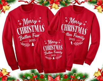 Custom Merry Christmas Shirts, Cute Family Christmas Sweatshirts, Matching Family Christmas Sweaters, Custom Christmas Outfit, Family Shirts