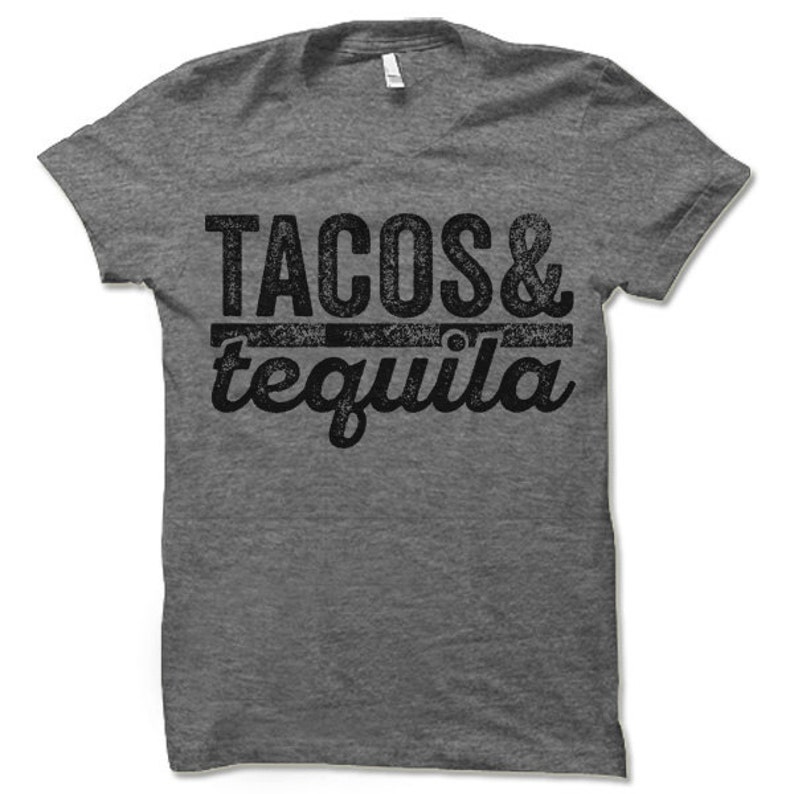 Tacos & Tequila Shirt. Funny Mexican Vacation Tee Shirt. image 1