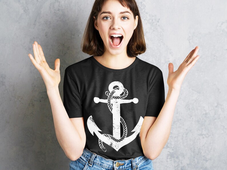 Anchor Shirt, Nautical Shirt for Men and Women, Anchor Graphic Tee, Maritime Themed Shirt, Sea Lover Gift, Coastal Style Shirt image 2