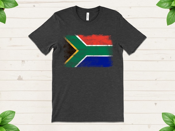 South Africa Flag T-Shirt, Distressed South African Pride Shirt, Unisex  National Colors Tee