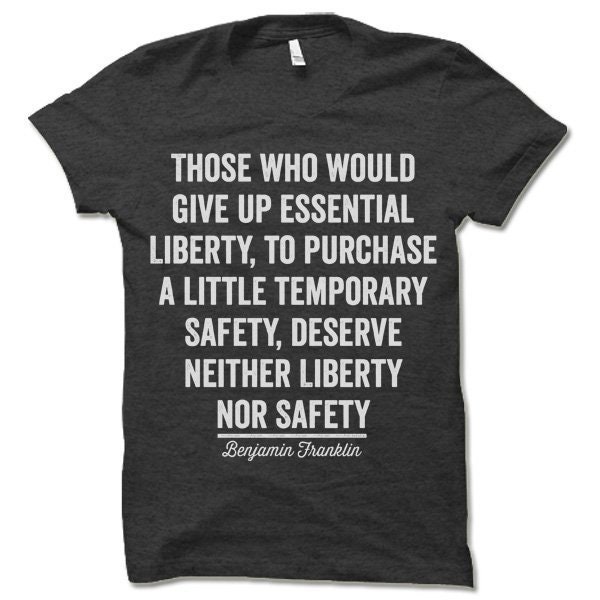 Hi-STANDARD Tシャツ L you have your freedom Those Who Would Give up Essential Liberty T-shirt, Benjamin
