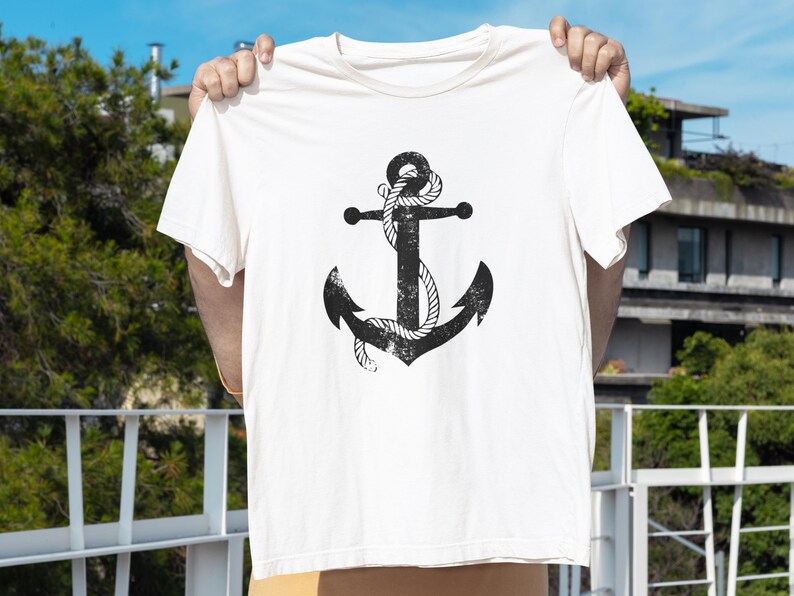 Anchor Shirt, Nautical Shirt for Men and Women, Anchor Graphic Tee, Maritime Themed Shirt, Sea Lover Gift, Coastal Style Shirt image 5