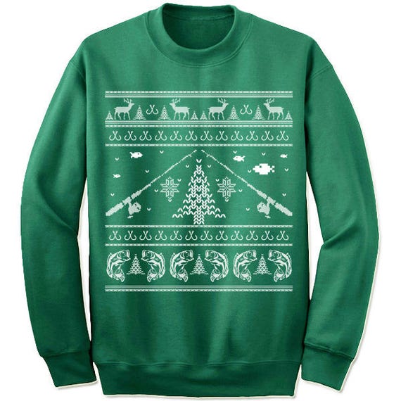Fish christmas sweater hot sale