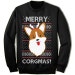 Merry Corgmas Christmas Sweater Sweatshirt. Corgi Christmas Gift. Ugly Christmas Sweater. Ugly Xmas Sweater. 