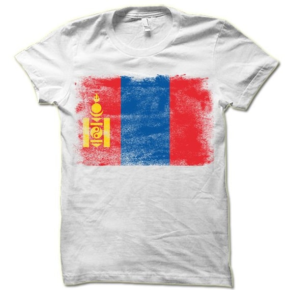 Faded Mongolian Flag, Distressed Flag Of Mongolia T-Shirt Faded Mongolian Flag, Distressed Flag Of Mongolia T-Shirt