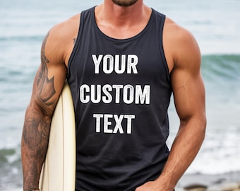 Unisex Personalized Custom Tank Top for Men and Women, Add Your Own Text Logo