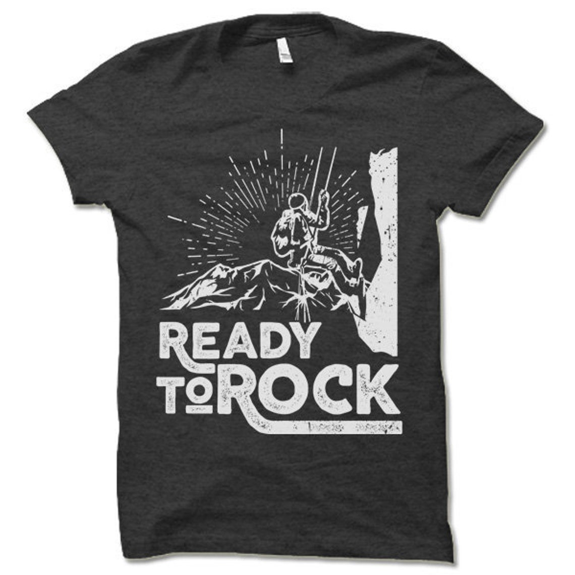 Ready to Rock Tshirt. Funny Rock Climbing Shirt. Mountain Etsy