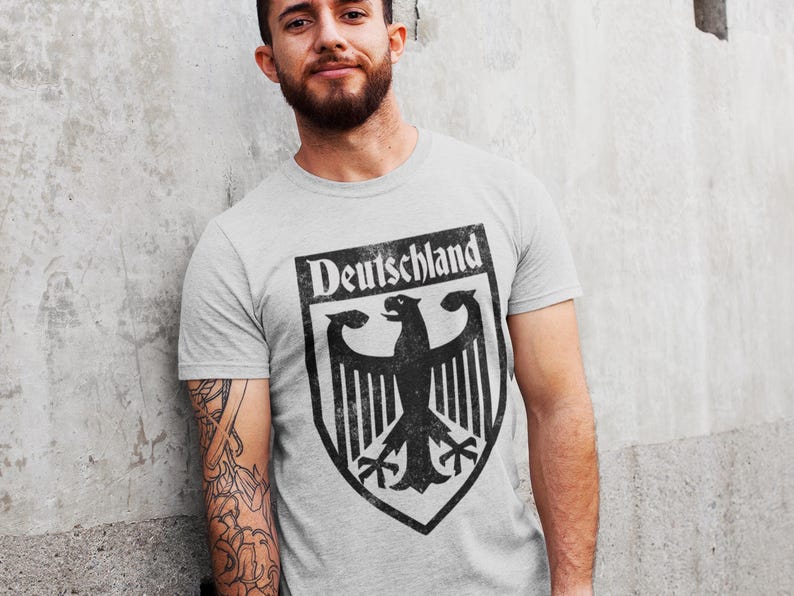 Deutschland Coat of Arms T Shirt, Germany T Shirt Gift, German Eagle Crest Shirt, Vintage Bundesadler Shirt, German Heritage Gift image 10