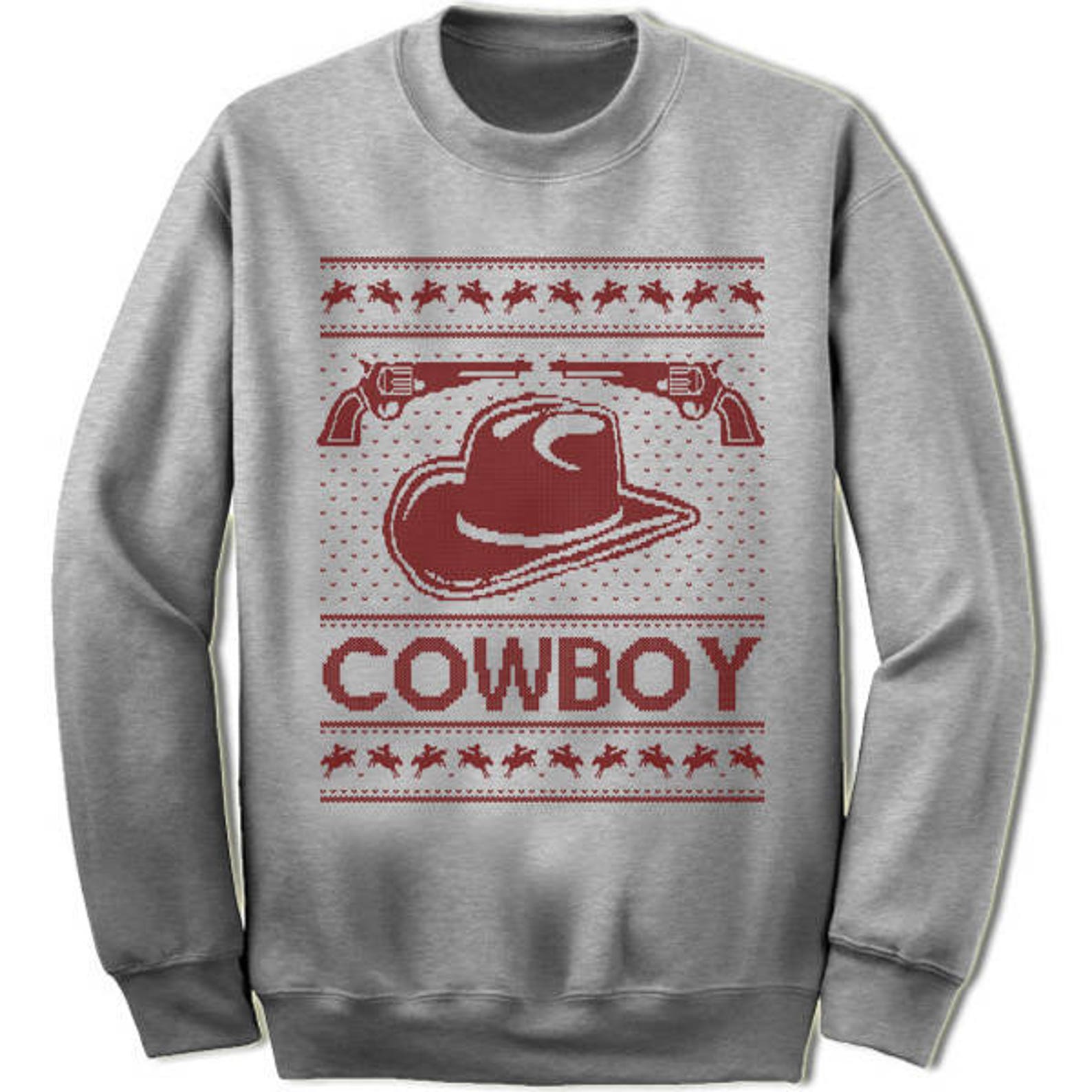 Cowboy Christmas Sweater. Cowboy Sweatshirt for Men and Women. - Etsy